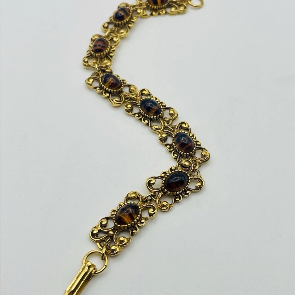Elegant Gold and Brown Bracelet - Picture 4 of 7